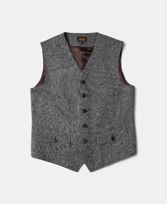 Coloured Speckle Tweed Safari Vest