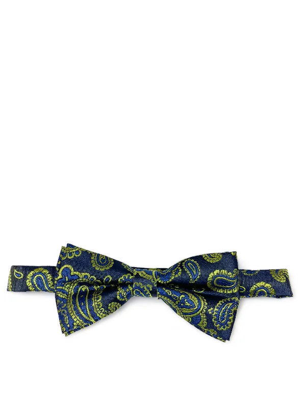 Jungle Green Fashionable Paisley Bow Tie