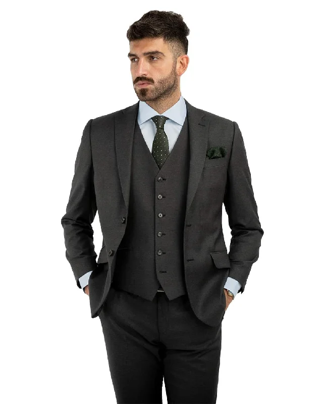 Lanificio F.lli Cerruti Charcoal Suit Jacket