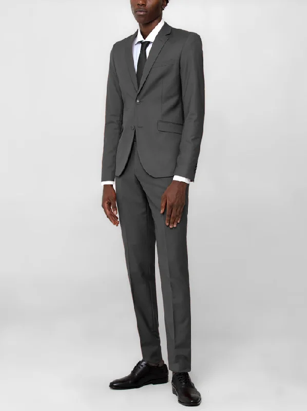 Dark Grey Two Button Suit