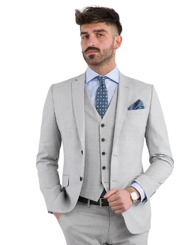 Reda Silver Grey Tropical Weave Jacket