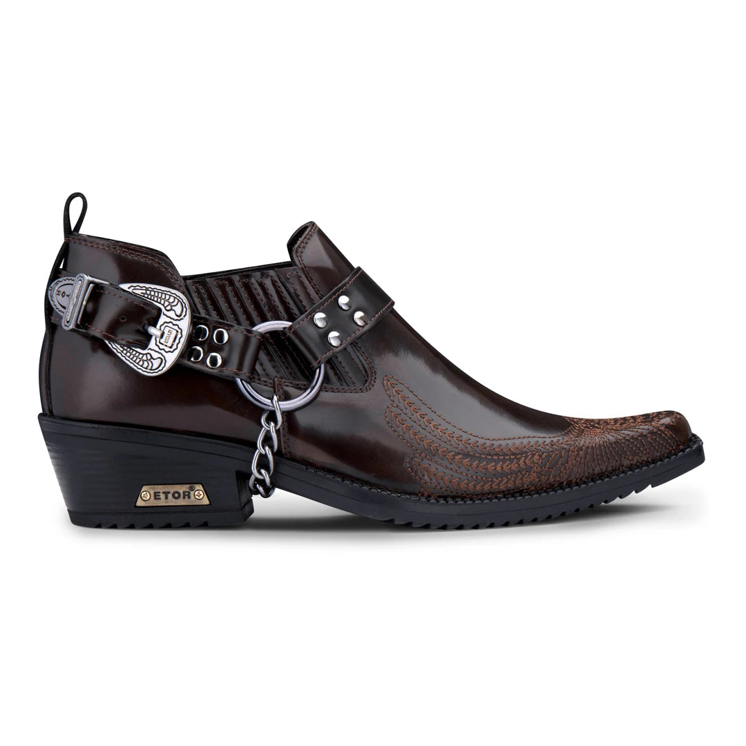 Men's Patent Leather Western Shoes