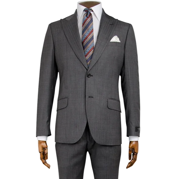 Grey and Purple Stripe Lanificio F.lli Cerruti Two-Piece Suit