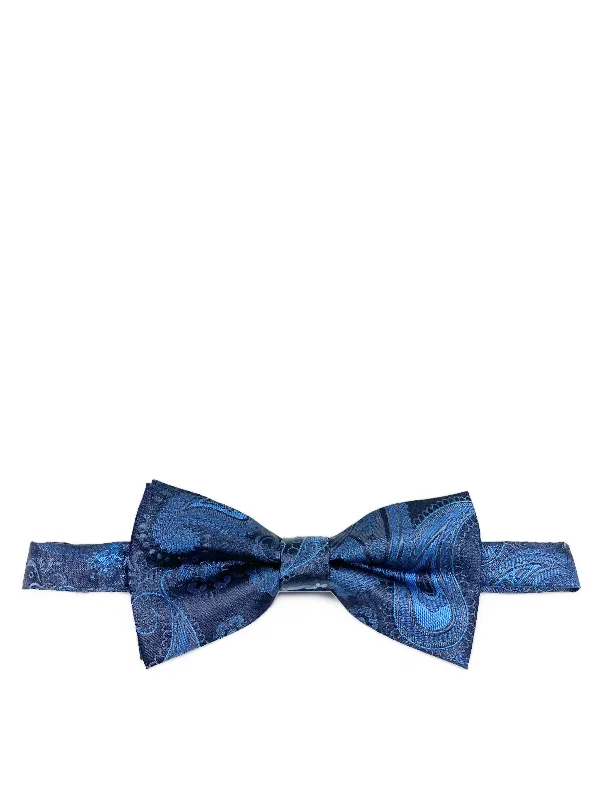 Navy Artisan Paisley Bow Tie