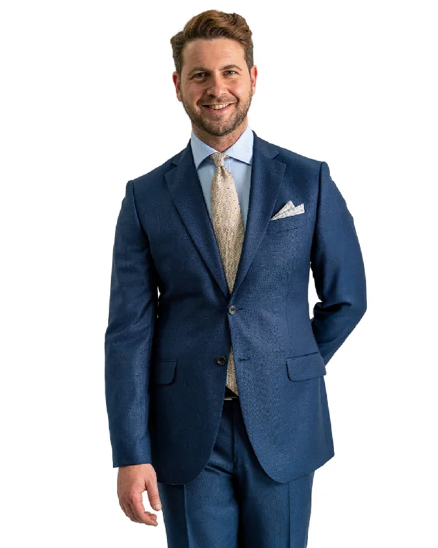 Blue Vitale Barberis Canonico Super 110s Birdseye Suit