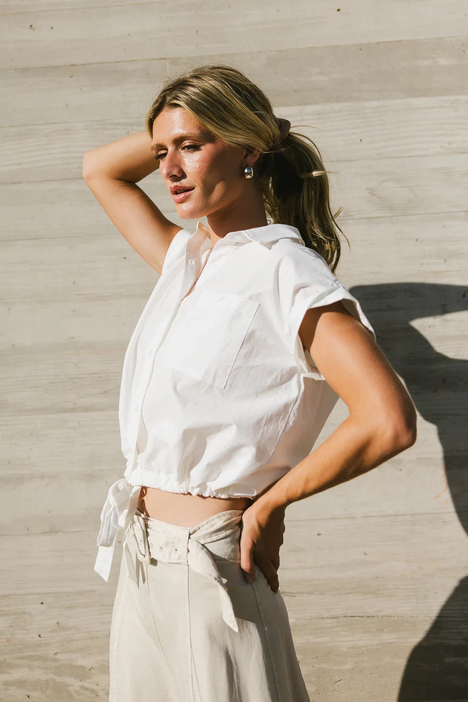 Junie Cinch Waist Button Up - FINAL SALE