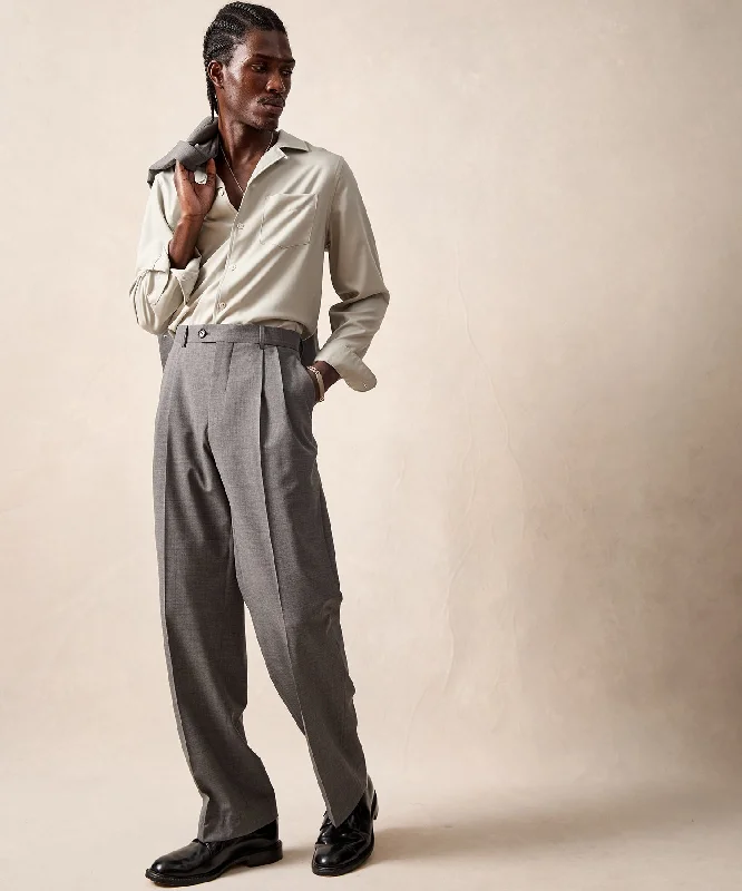 Italian Tropical Wool Wythe Trouser in Grey