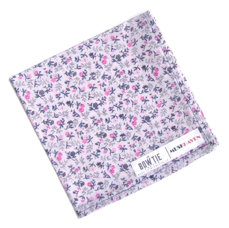 Lavender Floral Muskhaven Pocket Square