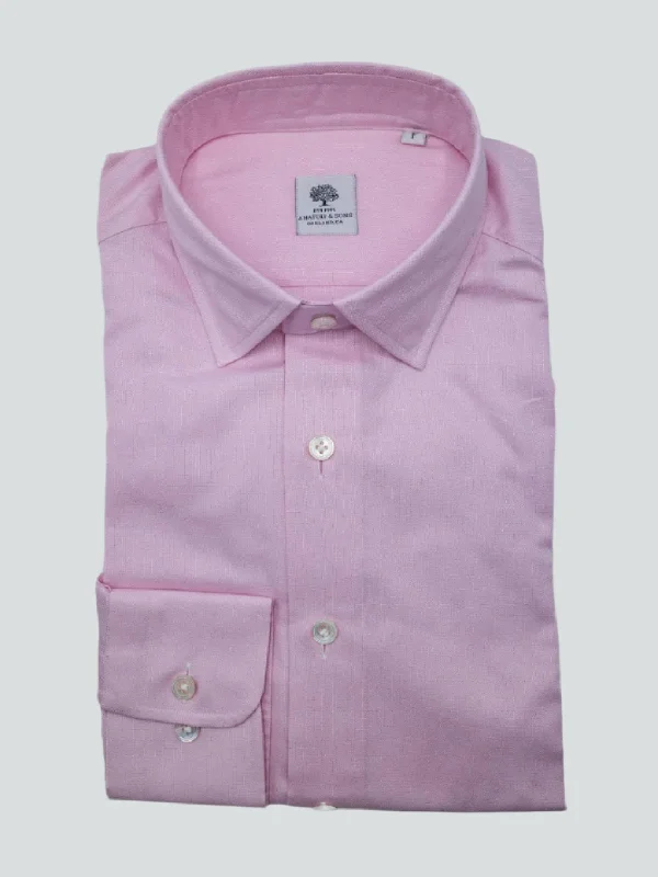 Cotton Oxford Dress Shirt - Pink