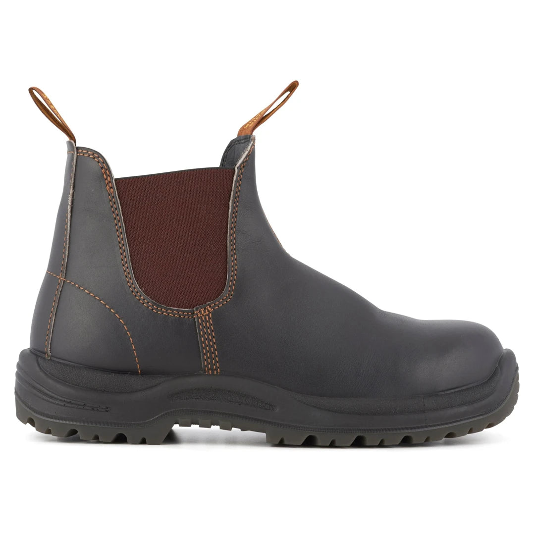 Blundstone 192 Brown Leather Steel Toe Chelsea Boot