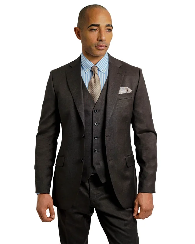 Brown Reda Twill Suit Jacket