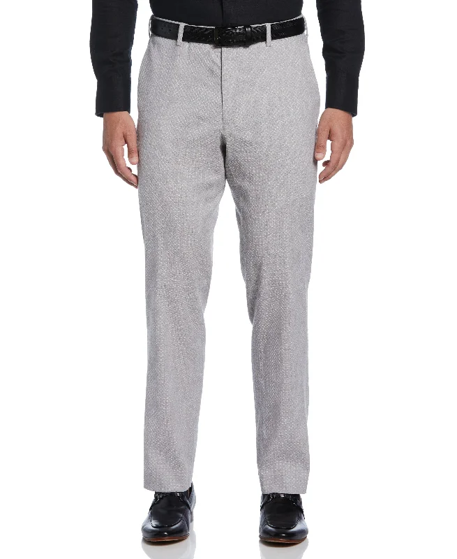 Linen Blend Flat Front Pant