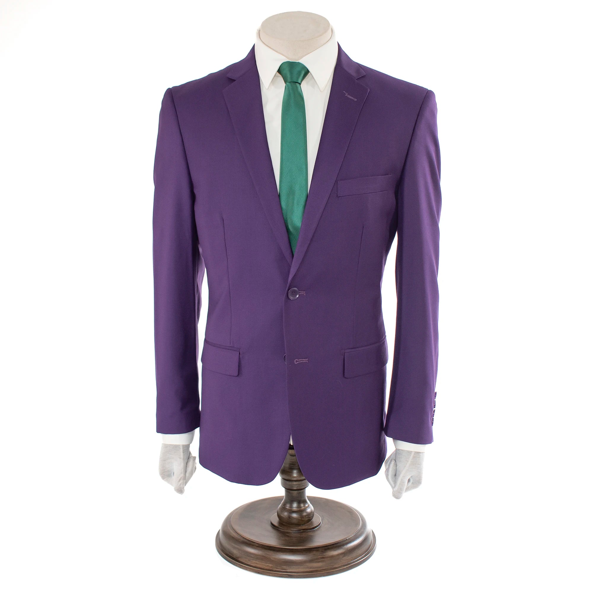 Purple 2-Piece Slim-Fit Suit With Notch Lapels