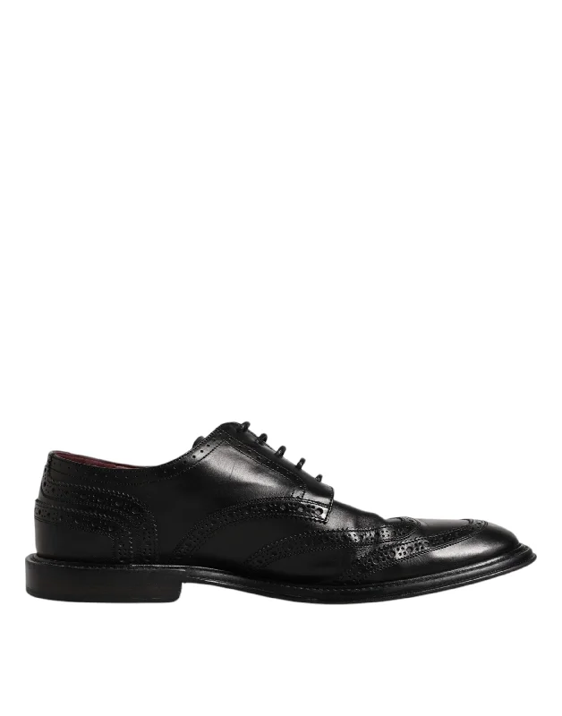 Dolce & Gabbana  Leather Derby Wingtip Formal Men's Shoes (Pre-Owned)