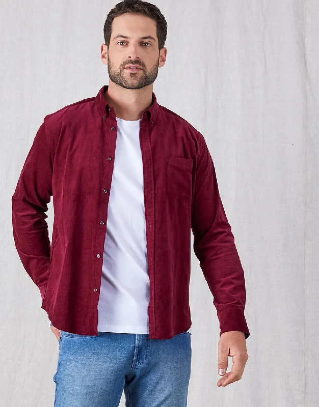 Ohope Burgundy Corduroy Shirt