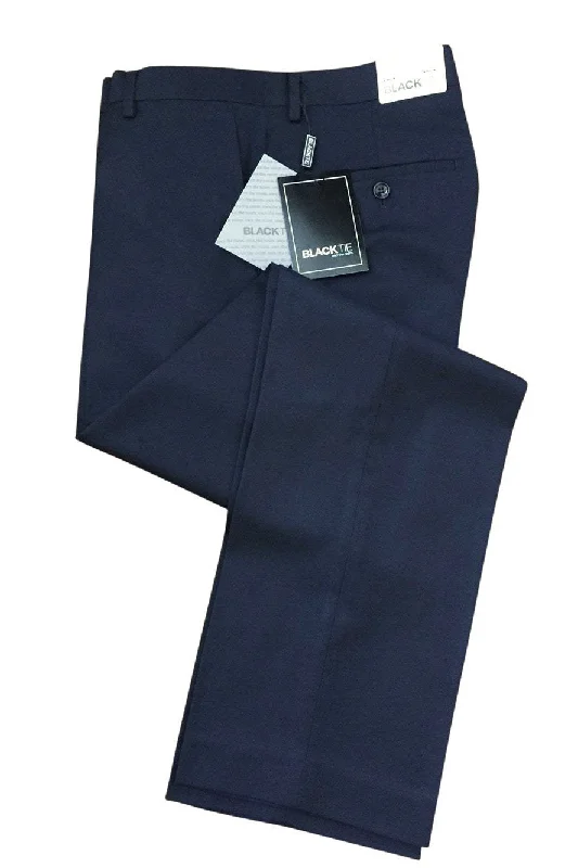 "Bradley" Midnight Navy Luxury Wool Blend Suit Pants - Unhemmed