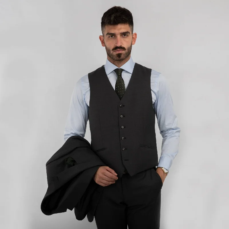 Lanificio F.Lli Cerruti Charcoal Waistcoat