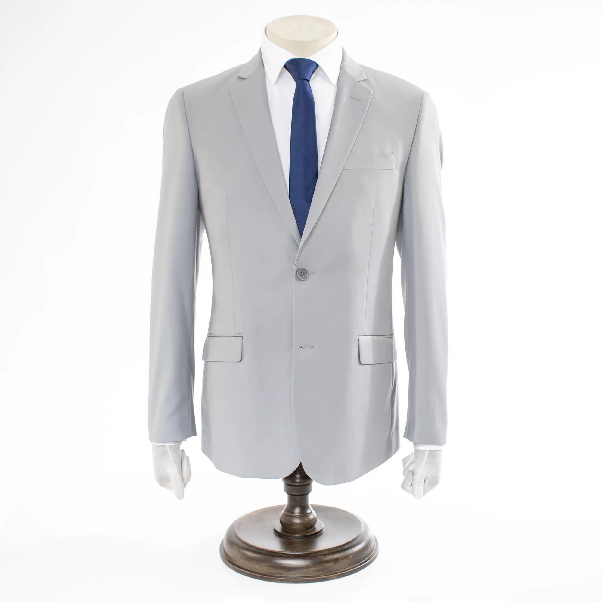 Silver Premium 2-Piece European Slim-Fit Suit