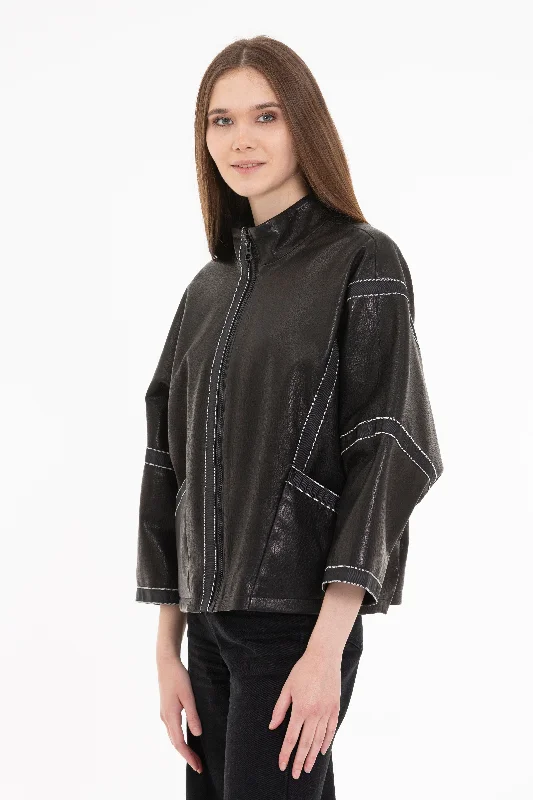 The Lojila Women Leather Women Jacket