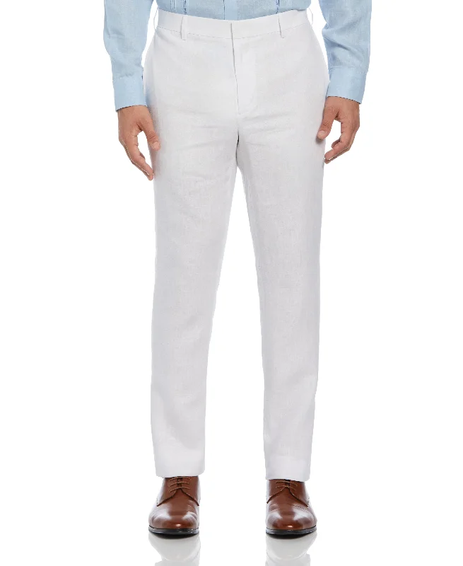 Delave Linen Flat Front Pant