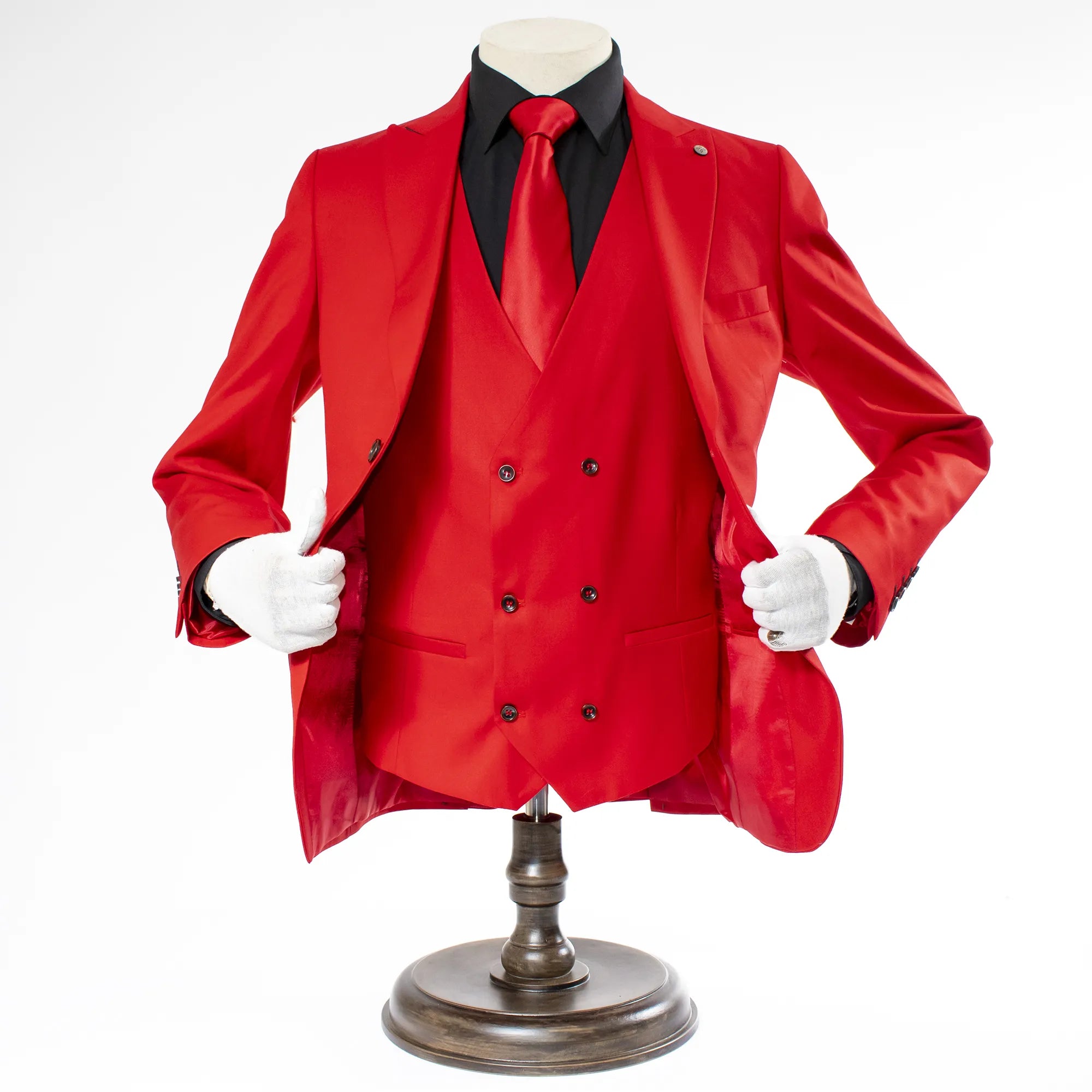 Red 3-Piece Tailored-Fit Suit