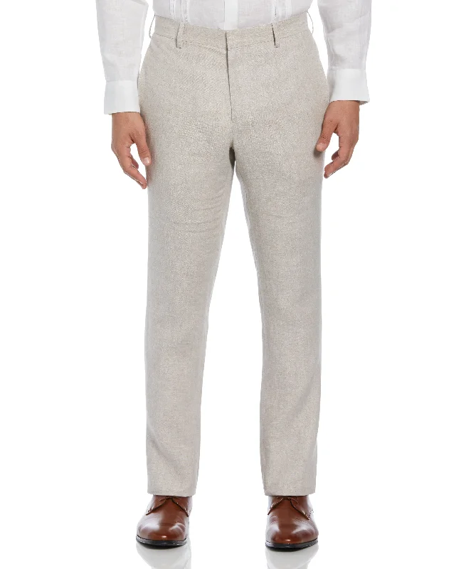 Delave Linen Flat Front Pant