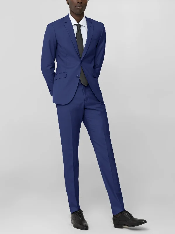 Royal Blue Two Button Suit in Wool