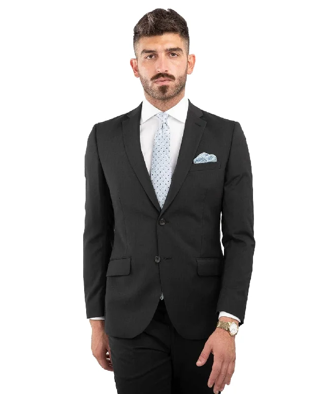 Black Bengaline Suit Jacket