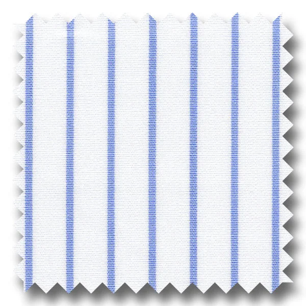 Light Blue Stripe 2Ply Broadcloth - Custom Dress Shirt