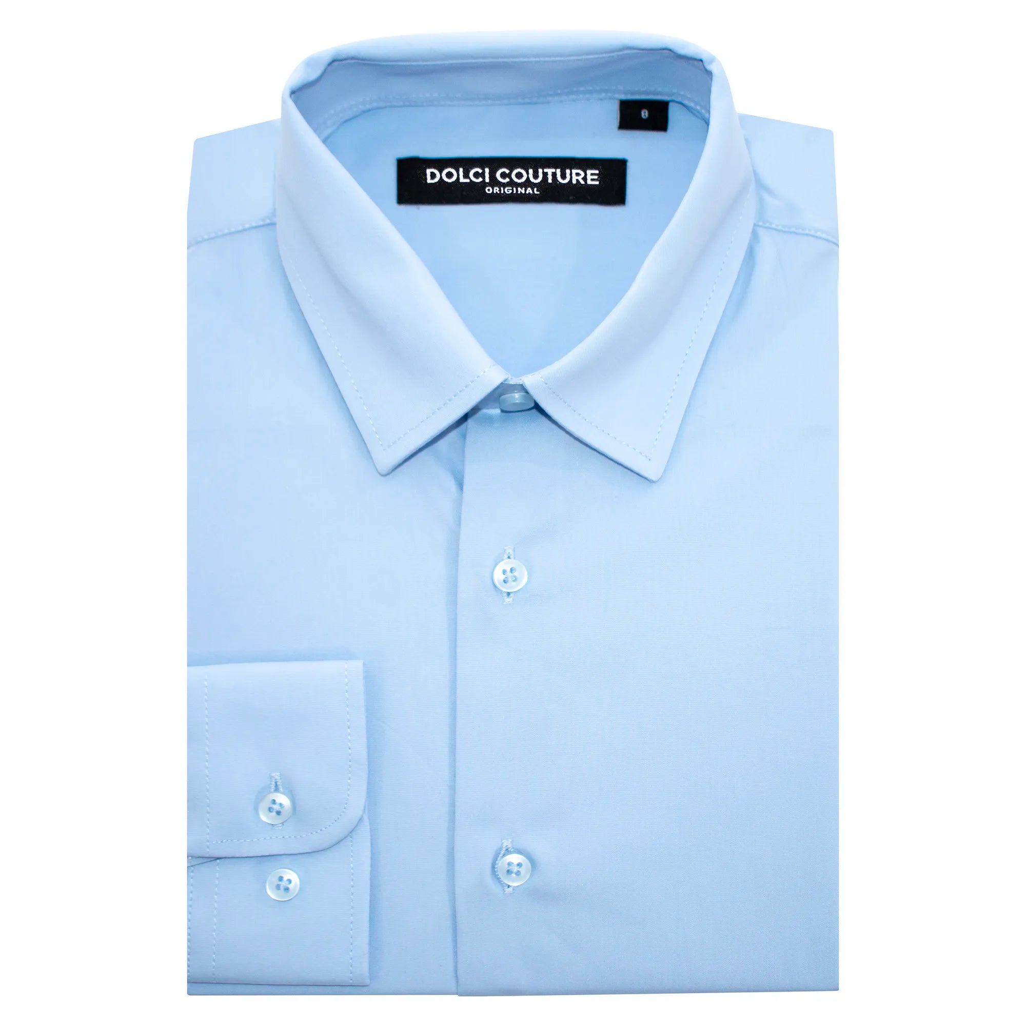 Light Blue Stretch Kids Dress Shirt