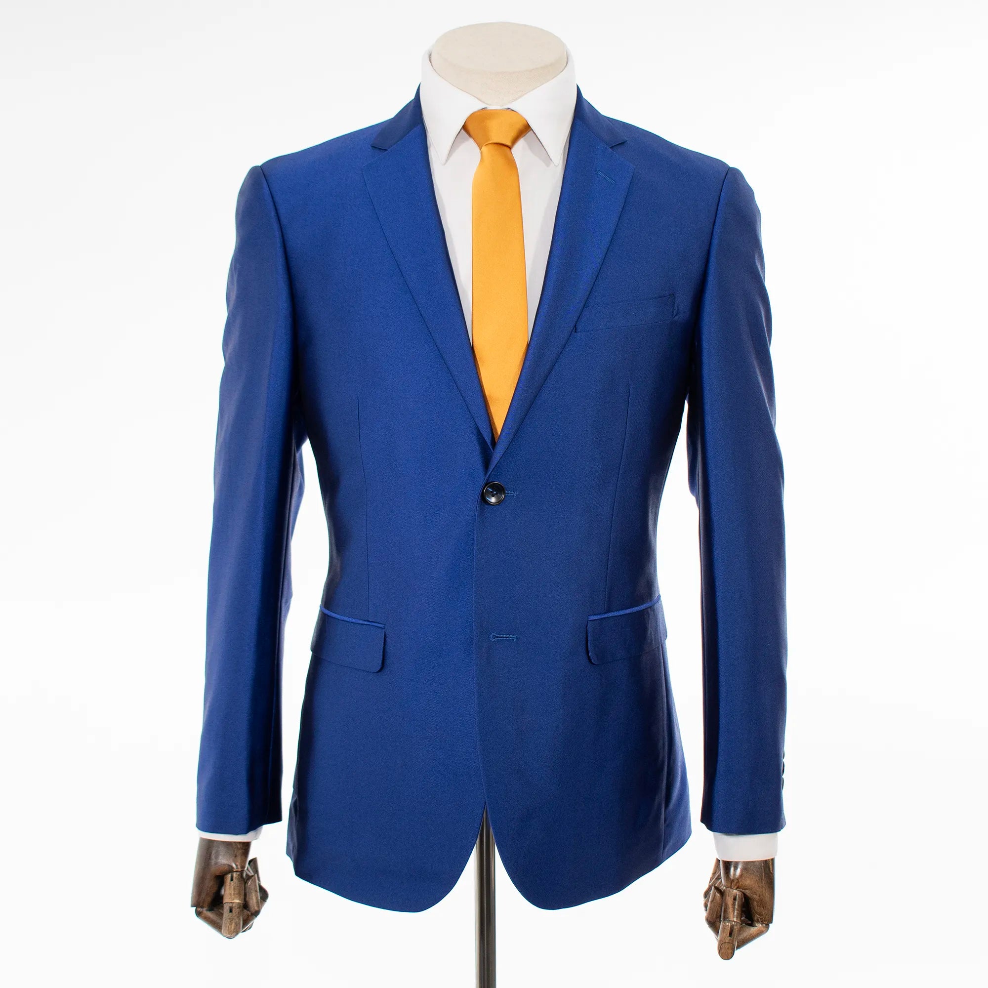 Royal Blue Sharkskin 2-Piece Slim-Fit Suit