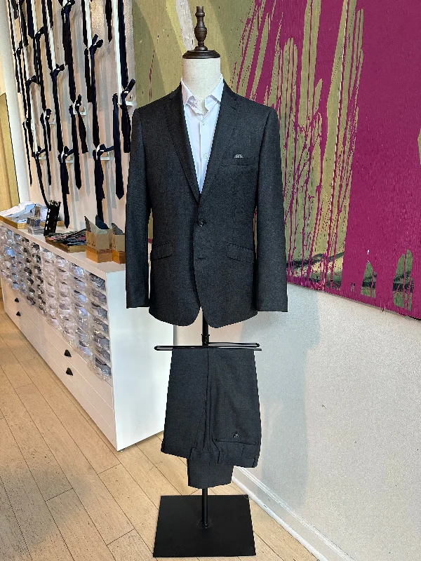 Charcoal Glenplaid Premium Italian Suit