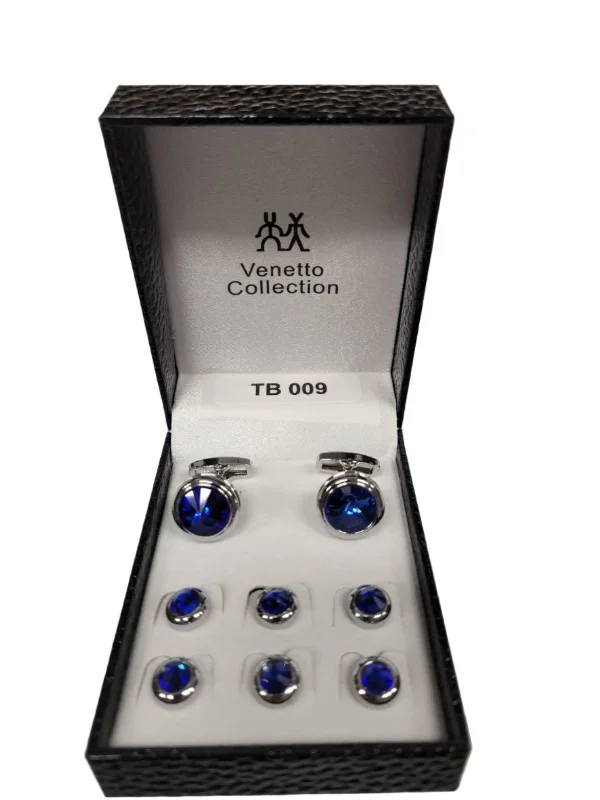 Venetto Tuxedo Studs & Cufflink Set - Royal