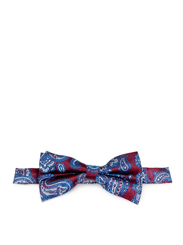 Tango Red Fashionable Paisley Bow Tie