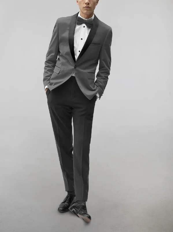 Charcoal Grey Velvet Tuxedo (Clearance)