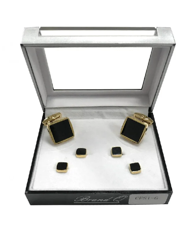 BQ Cufflink Set Mathcing Tuxedo Studs