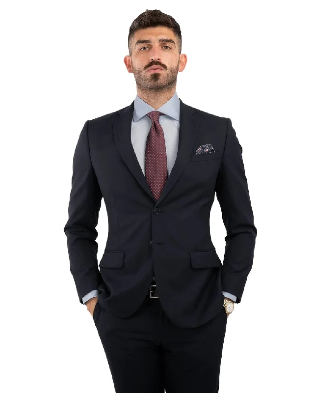 Navy Plain Suit Jacket