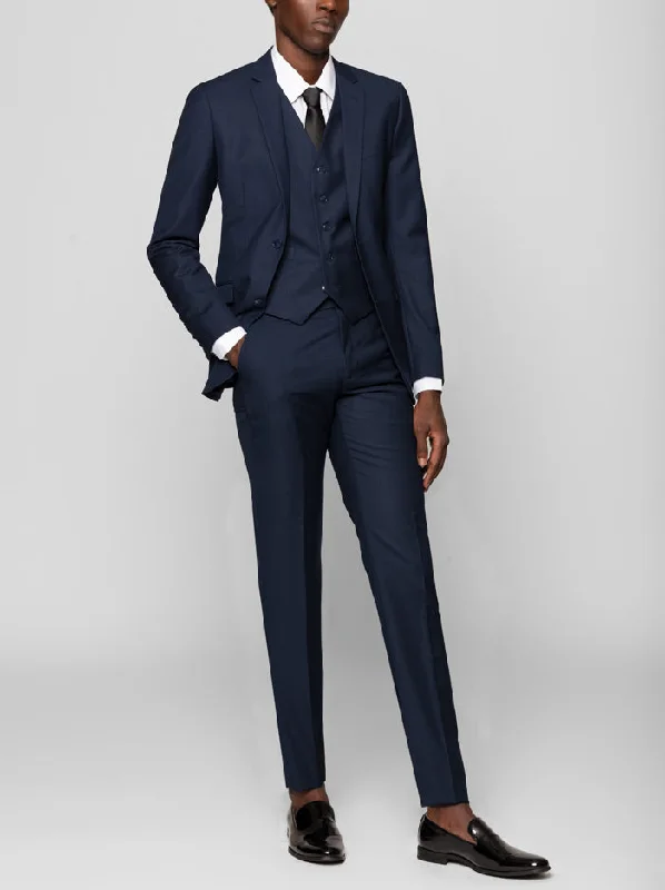 Navy Blue Three Piece Suit