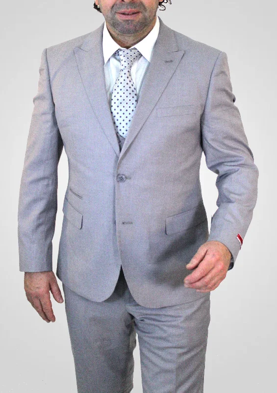 PORTABELLA,SOLID-2BV-DRESSY SUITS-42DV-GREY