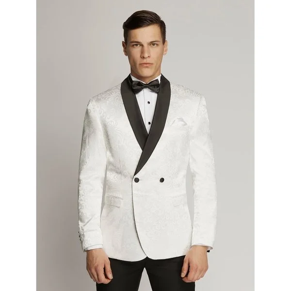 Varce Italia White Double Breasted Dinner Jacket