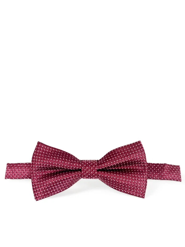 Maroon Classic Pindot Bow Tie