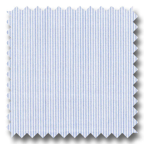 Light Blue Stripe 2Ply Broadcloth - Custom Dress Shirt