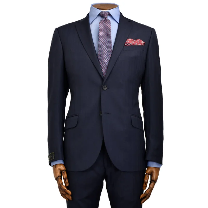 Lanificio F.lli Cerruti Navy Herringbone Suit