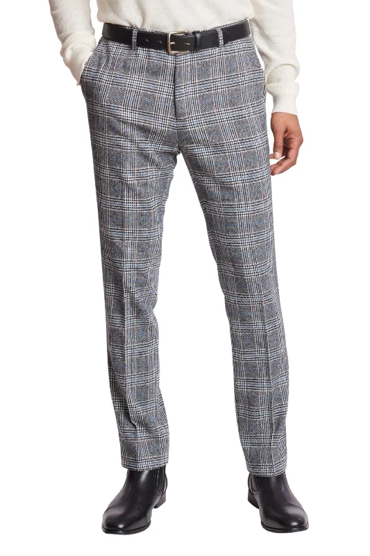 Downing Pants - slim - Black Arctic Blue Check