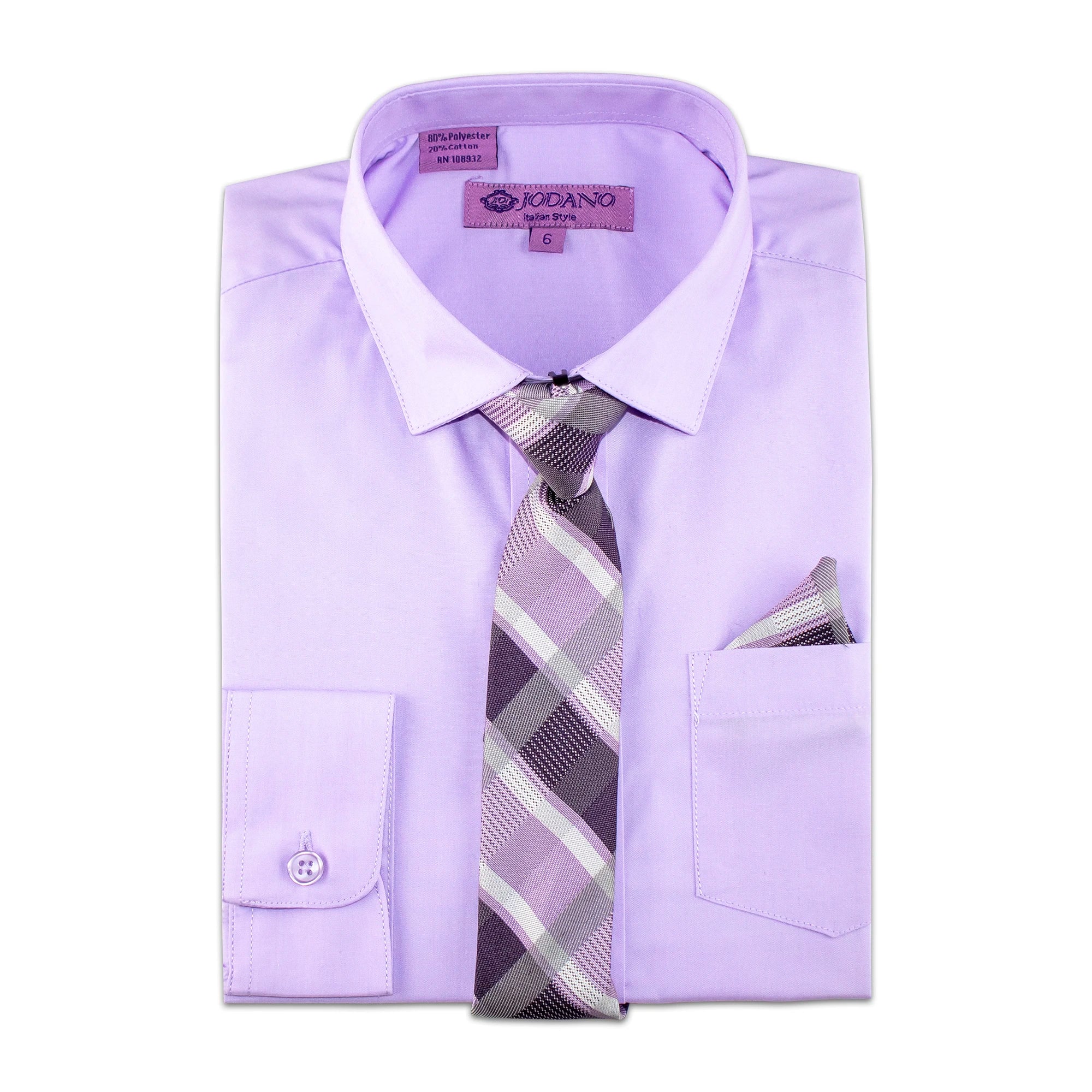 Lilac Solid Kids Dress Shirt