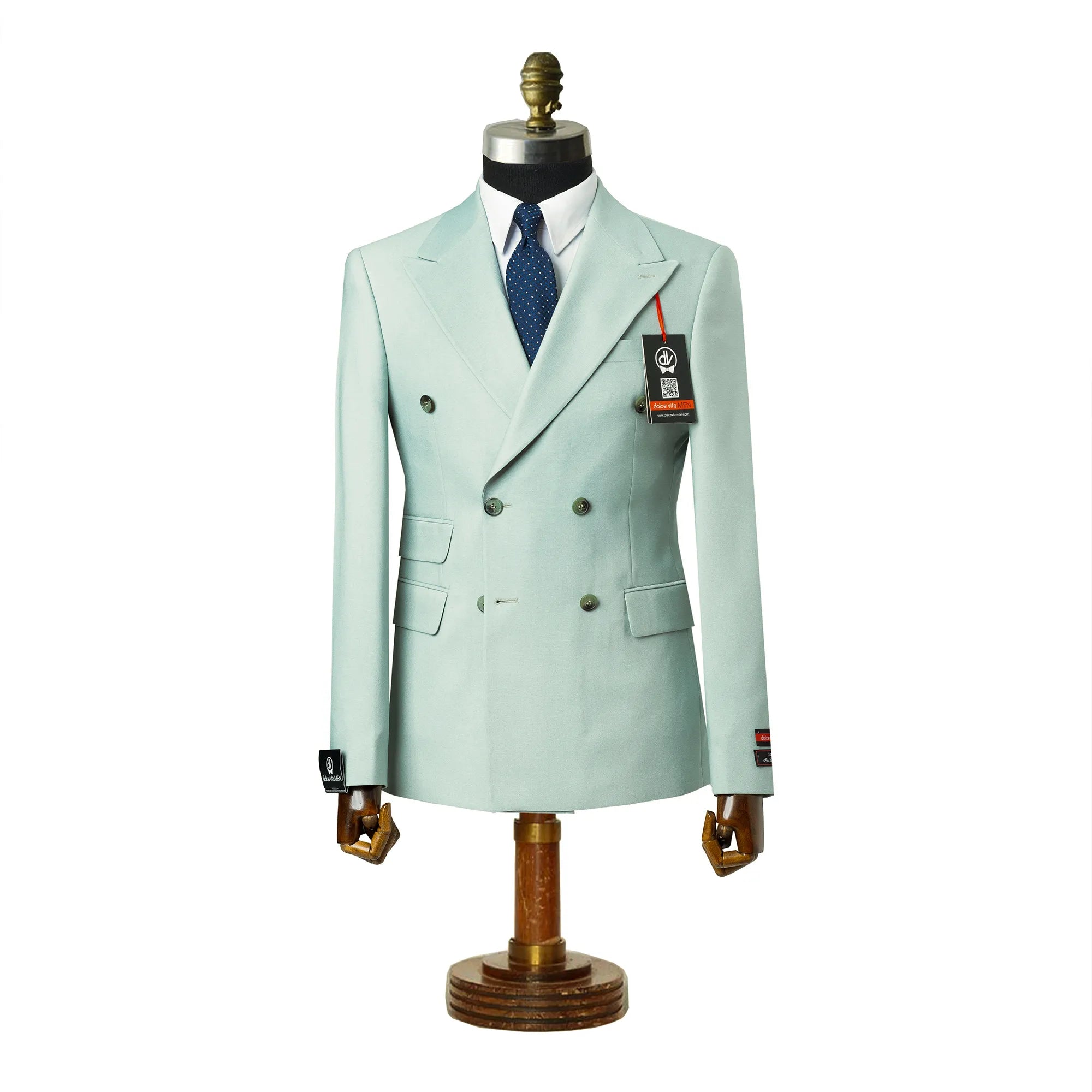 Dutch | Mint Double-Breasted 2-Piece Tailored-Fit Suit