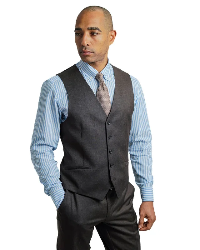 Brown Reda Twill Waistcoat