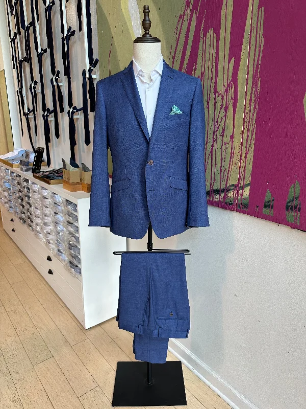 French Blue Glen Plaid Premium Suit