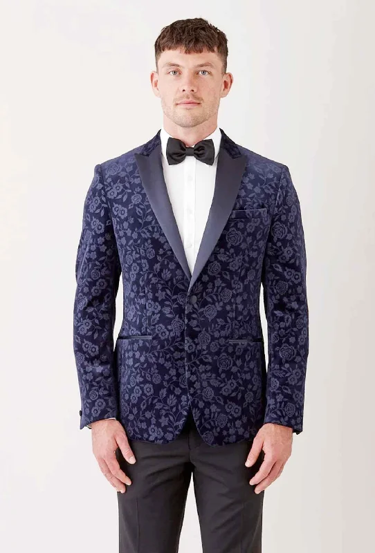 Juwan Navy Paisley  Dinner Jacket