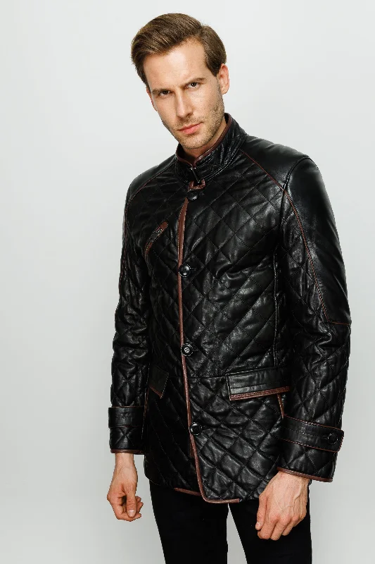 The Martinez Black Leather Men Jacket